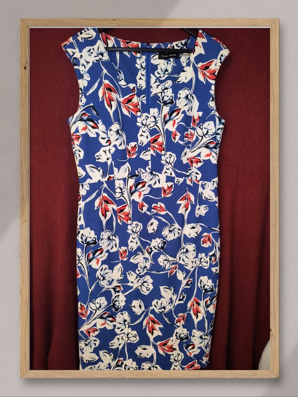 Floral Cap-Sleeve Sheath Dress